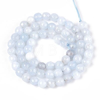 Dyed Natural White Jade Beads Strands G-T139-6mm-60-24-1