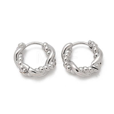 Brass Hoop Earrings EJEW-Q015-03P-02-1