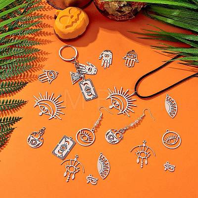 20Pcs 10 Style 201 Stainless Steel Laser Cut Charms STAS-SZ0002-67P-1