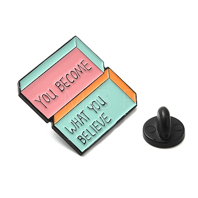 Word YOU Become & What You Believe Enamel Pins JEWB-K016-08C-EB-1