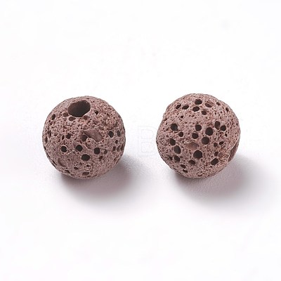 Unwaxed Natural Lava Rock Beads G-F325-8mm-A13-1