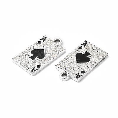 Rack Plating Alloy Crystal Rhinestone Pendants RB-L036-VF917-1-1