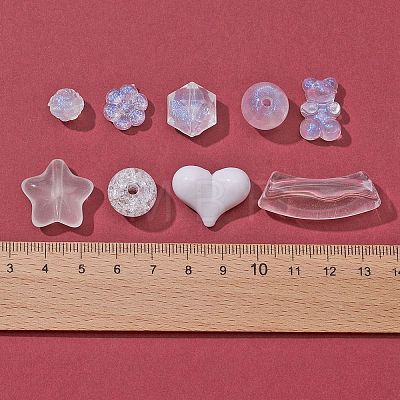9 Style Transparent and Opaque Acrylic Beads OACR-FS0001-11-1