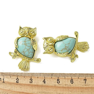 Synthetic Turquoise Pendants KK-F888-02G-25-1