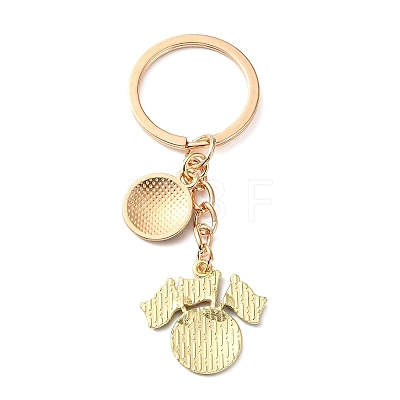 Football Theme Alloy & Enamel Keychains AL-A001-01B-G-1
