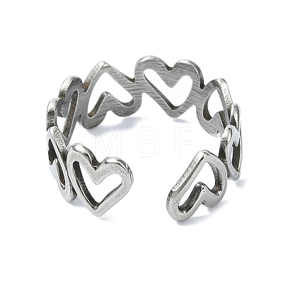 304 Stainless Steel Cuff Rings RJEW-M019-43P-1