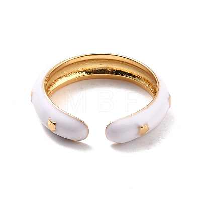 Brass with Enamel Rings RJEW-K236-01B-1