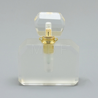Synthetic Quartz Openable Perfume Bottle Pendants G-E556-08A-1