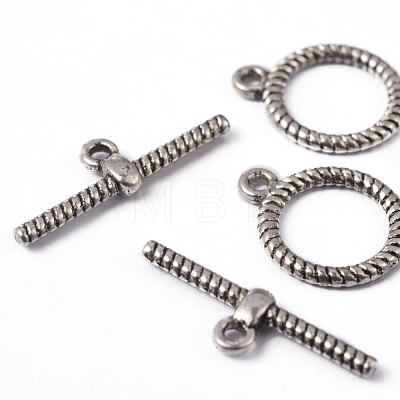 Tibetan Style Alloy Toggle Clasps X-LF1543Y-1