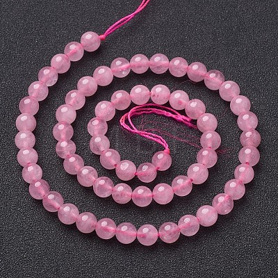 Natural Rose Quartz Beads Strands X-GSR6mmC034-1