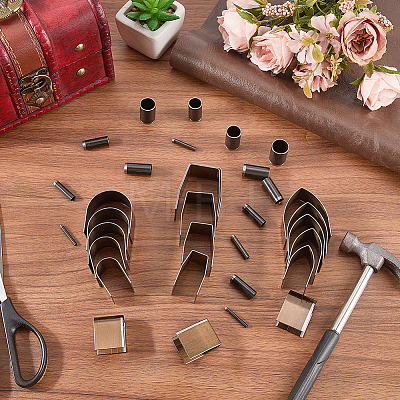 18Pcs Stainless Steel Leather Belt End Punch Cutter TOOL-CL0001-05-1