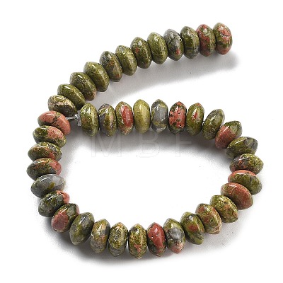 Natural Unakite Beads Strands G-P559-A06-02-1