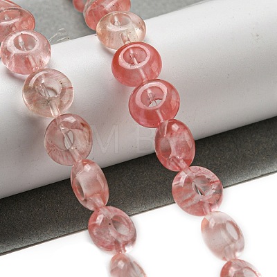 Cherry Quartz Glass Beads Strands G-P536-A15-01-1