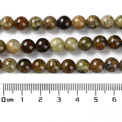 Natural Green Garnet Beads Strands G-Z034-B14-02-1