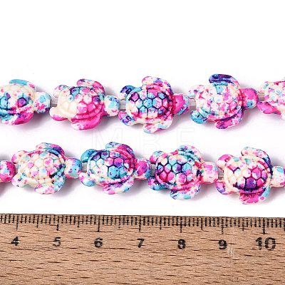 Synthetic Turquoise Dyed Beads Strands G-P507-05C-1