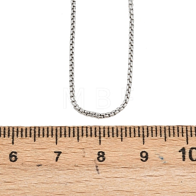 1MM Brass Box Chain Adjustable Slider Necklaces KK-H533-10B-P-1