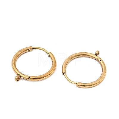 304 Stainless Steel Huggie Hoop Earring Findings STAS-C161-03G-1