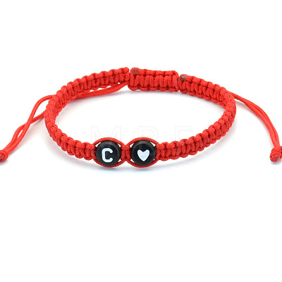 Resin Beads Braided Bead Bracelets FS-WG108B7-03-1