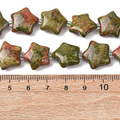 Natural Unakite Beads Strands G-K359-E05-1