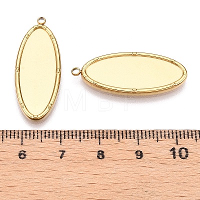 Ion Plating(IP) 304 Stainless Steel Pendant Cabochons Settings STAS-A070-45G-1