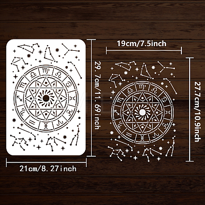 Plastic Drawing Painting Stencils Templates DIY-WH0396-244-1