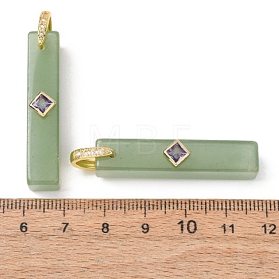 Natural Green Aventurine Pendants GG-CBA51ED-01G-02-1