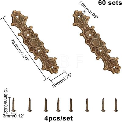 60 Sets Iron Decoration Joiners Links IFIN-FH0001-44AB-1