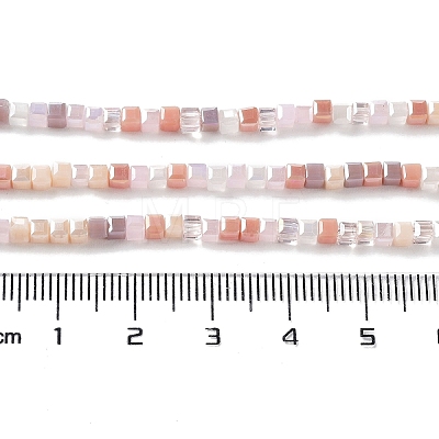 Gradient Color Electroplate Glass Bead Strands GLAA-E042-05-B08-1