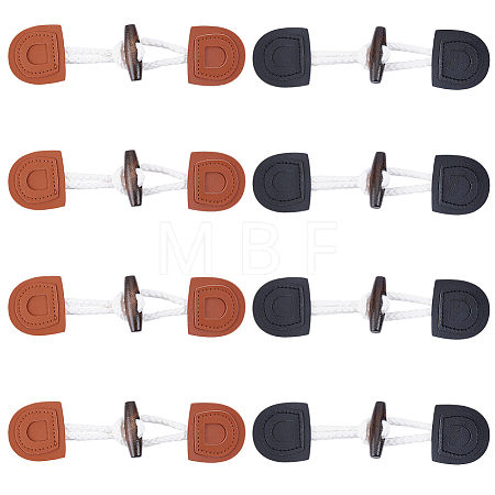 8Pcs 2 Colors Wood Buttons BUTT-GF0004-36-1