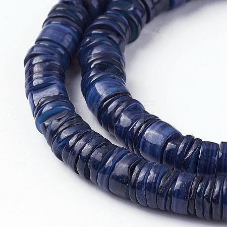Shell Beads Strands SSHEL-E571-49F-1