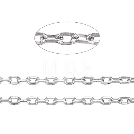 Non-Tarnish 3.28 Feet 304 Stainless Steel Cable Chains X-CHS-D004-01P-1
