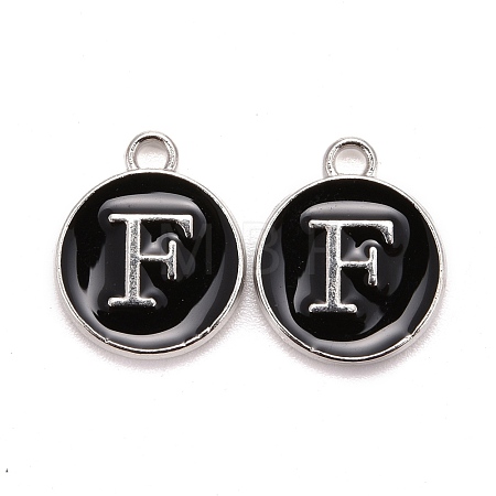 Platinum Plated Alloy Charms ENAM-S118-02F-P-1