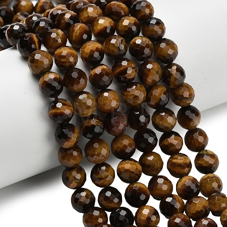 Natural Tiger Eye Beads Strands G-L642-F01-8mm-1