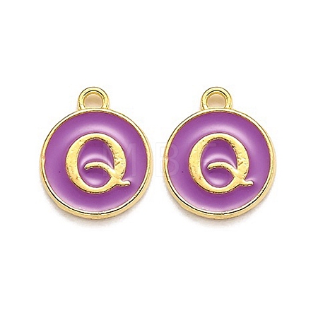 Golden Plated Alloy Enamel Charms LS-ENAM-Q437-12Q-1