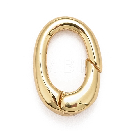 Rack Plating Brass Spring Gate Rings KK-M229-63G-1