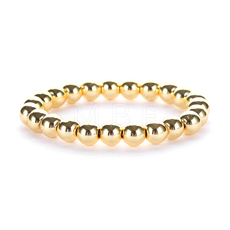 Synthetic Non-magnetic Hematite Beaded Stretch Bracelets for Men Women YP2747-6-1