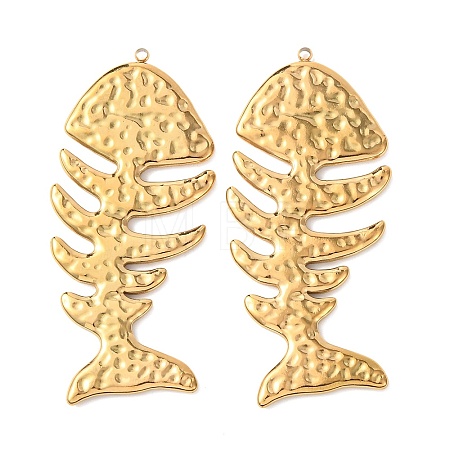 Textured 304 Stainless Steel Big Pendants STAS-Z177-04G-1