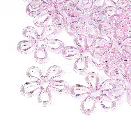 Plated UV Acrylic Beads TACR-S161-04B-1