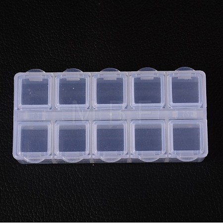 Cuboid Plastic Bead Containers X-CON-N007-01-1