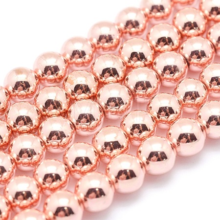 Electroplate Non-magnetic Synthetic Hematite Beads Strands G-L485-01D-RG-1