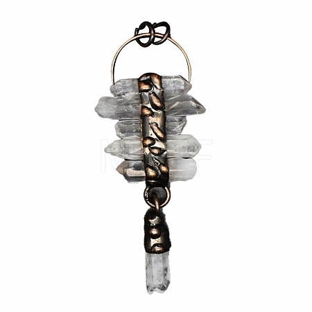 Natural Quartz Crystal Big Pendants PW-WG14767-01-1