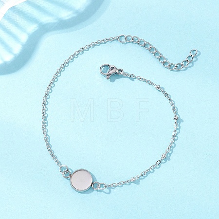 304 Stainless Steel Cable Chain Satellite Chain Bracelet Making BJEW-JB13164-01-1