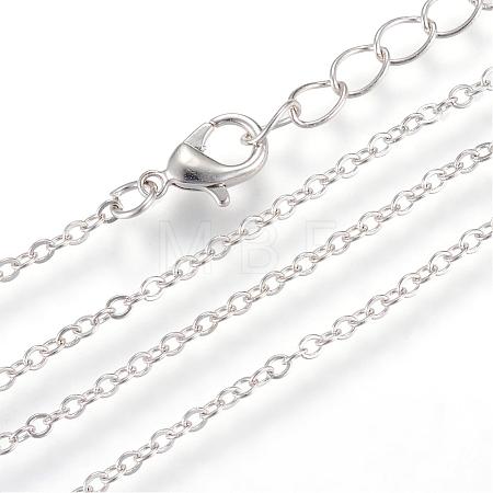 Iron Cable Chains Necklace Making MAK-R016-50cm-P-1