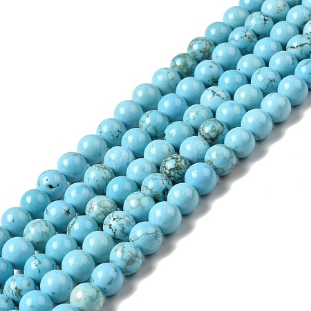 Dyed & Heated Natural Magnesite Beads Strands G-G924-01B-02-1