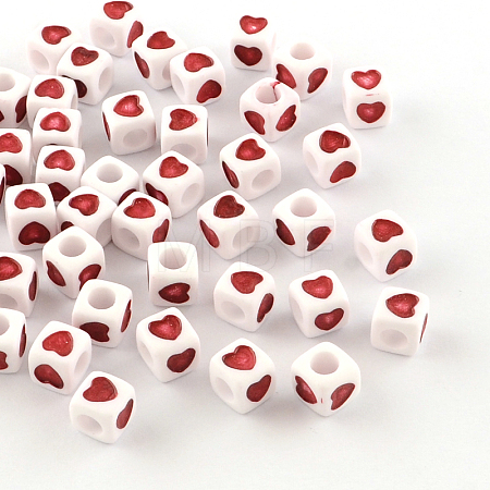 Opaque Acrylic European Beads OPDL-S078-04-1