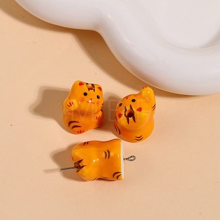 Handmade Bright Glazed Porcelain Beads PW-WG107B1-04-1