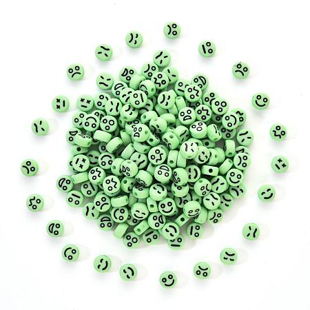 Opaque Acrylic Beads MACR-YW0001-22I-1