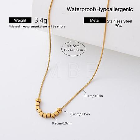 European Style 304 Stainless Steel Resin Pendant Necklaces for Women MD6766-3-1