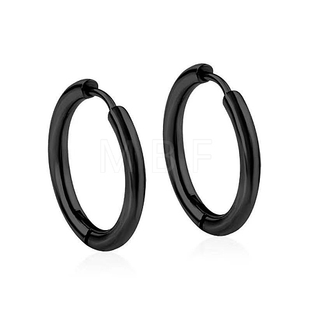 Stainless Steel Hoop Earrings PW-WG73897-10-1