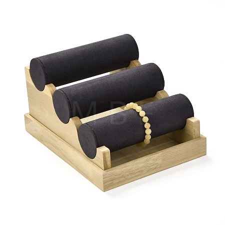 3 Layer Wood Jewelry Bracelet Displays Stands RDIS-K003-02A-1